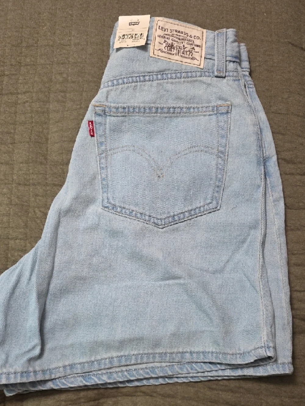 High Rise Baggy Linen+ Denim Lightweight Women's Shorts - Picture 9 of 10